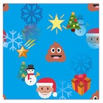 poop Emoji Christmas Large Satin Scarf (Square)