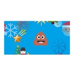 poop Emoji Christmas Satin Wrap