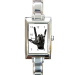 Devil Horns hand Rectangle Italian Charm Watch