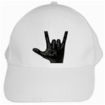 Devil Horns hand White Cap