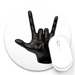 Devil Horns hand Round Mousepad