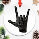 Devil Horns hand Ornament (Round)