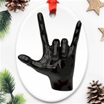 Devil Horns hand Ornament (Oval)