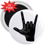 Devil Horns hand 3  Magnet (10 pack)