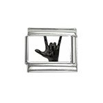 Devil Horns hand Italian Charm (9mm)