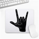 Devil Horns hand Large Mousepad