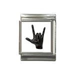 Devil Horns hand Italian Charm (13mm)