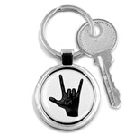 Devil Horns hand Key Chain (Round)