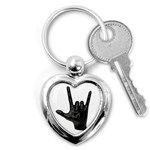 Devil Horns hand Key Chain (Heart)