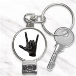 Devil Horns hand Nail Clippers Key Chain