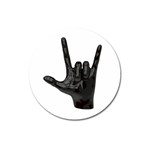 Devil Horns hand Magnet 3  (Round)