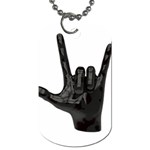 Devil Horns hand Dog Tag (One Side)