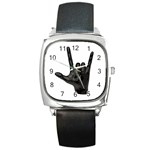 Devil Horns hand Square Metal Watch