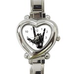 Devil Horns hand Heart Italian Charm Watch