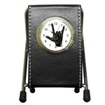 Devil Horns hand Pen Holder Desk Clock