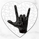 Devil Horns hand Jigsaw Puzzle (Heart)