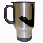 Devil Horns hand Travel Mug (Silver Gray)