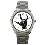 Devil Horns hand Sport Metal Watch