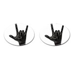 Devil Horns hand Cufflinks (Oval)