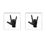 Devil Horns hand Cufflinks (Square)