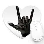 Devil Horns hand Heart Mousepad