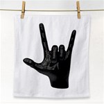 Devil Horns hand Face Towel