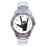 Devil Horns hand Stainless Steel Analogue Watch