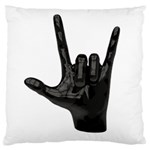 Devil Horns hand Large Cushion Case (One Side)