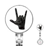 Devil Horns hand Stainless Steel Nurses Watch