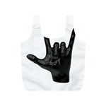 Devil Horns hand Full Print Recycle Bag (S)