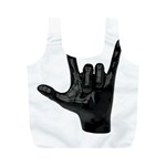 Devil Horns hand Full Print Recycle Bag (M)