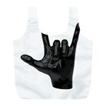 Devil Horns hand Full Print Recycle Bag (L)