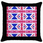 Union Jack Flag Throw Pillow Case (Black)