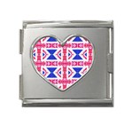 Union Jack Flag Mega Link Heart Italian Charm (18mm)