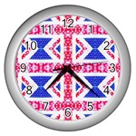 Union Jack Flag Wall Clock (Silver)