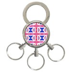 Union Jack Flag 3-Ring Key Chain