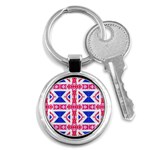 Union Jack Flag Key Chain (Round)