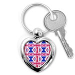 Union Jack Flag Key Chain (Heart)