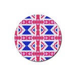 Union Jack Flag Rubber Coaster (Round)