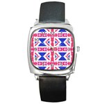 Union Jack Flag Square Metal Watch