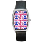 Union Jack Flag Barrel Style Metal Watch