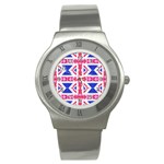 Union Jack Flag Stainless Steel Watch