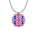 Union Jack Flag 1  Button Necklace