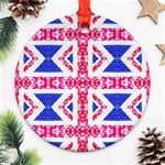 Union Jack Flag Round Ornament (Two Sides)