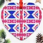 Union Jack Flag Heart Ornament (Two Sides)