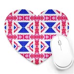 Union Jack Flag Heart Mousepad