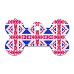 Union Jack Flag Dog Tag Bone (One Side)