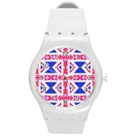 Union Jack Flag Round Plastic Sport Watch (M)