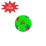 christmas poop emoji 1  Mini Magnet (10 pack) 