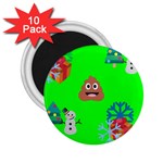 christmas poop emoji 2.25  Magnet (10 pack)